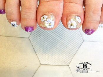 ネイルエイト 新百合ヶ丘(nail8)/春を感じるフラワーデザイン
