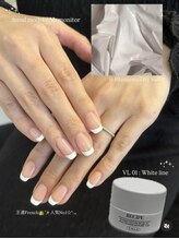 ビースタジオブランジュ(B STUDIO blange)/王道フレンチ/ホワイト/美爪