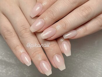 ピカネイル 上野 御徒町(Pika Nail)/ワンカラーxピンクxオフィス