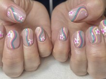 ティンク港南台 アイラッシュアンドネイル (Tink eyelash&nail)/パラジェル　お花ネイル