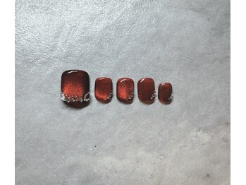 キラキラマグネットフットネイル