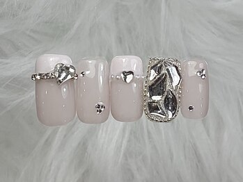 ネイルメゾン 渋谷店(NAIL MAISON)/埋め尽くしハートピンク￥7000