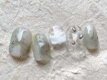アイネイルズ 梅田店(I nails)/グレー塗りかけもやもや￥8200