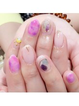 エトワール 大垣店(Etoile)/ピンク×天然石ネイル☆