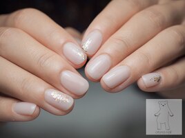 シンプルグリッターネイル