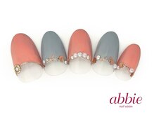 ネイルサロン アビー グランデュオ蒲田店(abbie)/くすみフレンチ¥11935