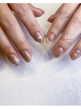ウロネイルズ(ulo nails)/パールフレンチとハートマグ