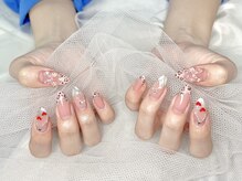 ヤシネイル(Yashi Nail)/チップ長さだし ゴージャス持込