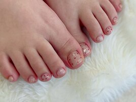 フットネイル/ハートドット