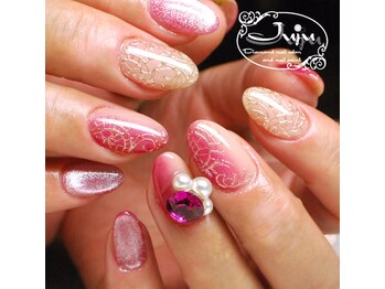 ジュジュ(Juju)/縦グラデーションとレースアート