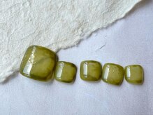 アイネイルズ 梅田店(I nails)/グリーンもやもやゴールド¥8200