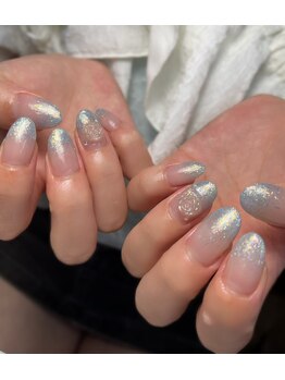 涼しげ♪【ラメグラデーション】