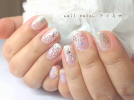 ふんわりやわらか☆花火ネイル