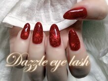 ダズルアイラッシュ 綾瀬(Dazzle eyelash)/赤　マグネットネイル