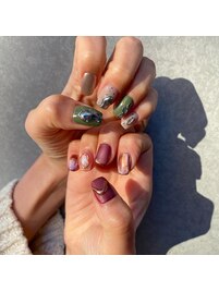 反対色アシメニュアンス♪