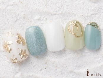 アイネイルズ 横浜WEST店(I-nails)/ミラーフラワー9480円