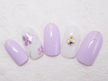 シックネイル(CHIC nail)/春色パステル×シェルフラワー