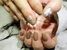 シュガーネイル(sugar nail)/flower上品ネイル