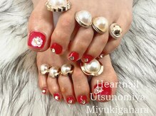 はあとねいる 宇都宮御幸ヶ原店/【通常】フット赤ネイル