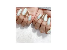 ノエル(NOEL)/ジャスミン風カラー大理石ネイル