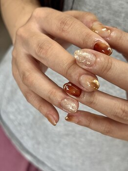 エルムネイルデザイン(elm.naildesign)/ブラウンニュアンス