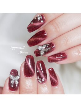 パラジェルy2k蝶々ネイル