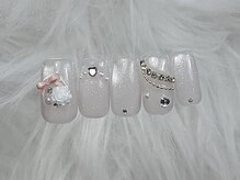 ネイルメゾン 渋谷店(NAIL MAISON)/バラリボンマグ￥7000