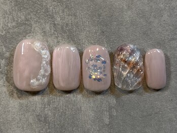 カラネイル 南森町店(calla nail)/ぷっくり シェル ニュアンス
