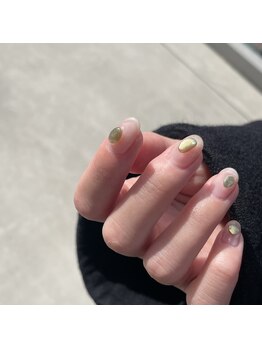 アオ 渋谷(ao.)/クリアゴールドネイル