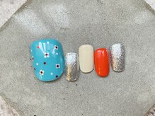 カラ ネイル 中津店(calla nail)/フット☆ホログラムフラワー