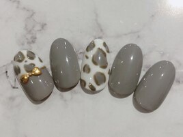 アニマル柄レオパードリボン