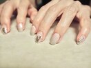 バカラネイル×クリアシルバー