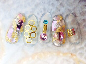 ティーエヌ 名古屋矢場町店/デザインアートネイル¥7980