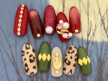 アン ジョーヌドラゴ/【自爪ネイル】秋ネイル