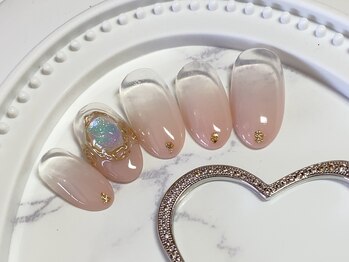 グリッター(GLITTER)/オーロラビジューネイル