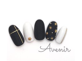 ブラック×マット×スターネイル