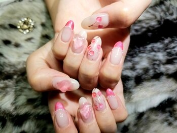 シュガーネイル(sugar nail)/さくらんぼネイル