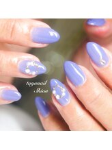 たゆ ネイル(たゆnail)/個性派パープルリースネイル☆