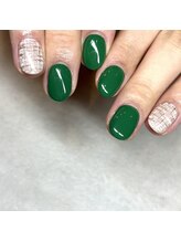 ネイルクイーン(Nail Queen)/ミラーツイードネイル♪¥5500