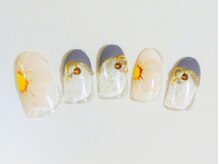 ネイルサロン ドレリッチ 大宮店(drerich)/【6990】お花ブルーフレンチ