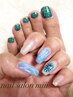 夏限定☆オフ無料handやり放題A×footワンカラー￥15000→￥14500