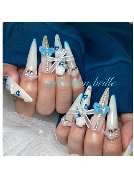 エスフィーネイルサロン ブリーユ(Esfy nailsalon Brille)/青ハートネイル