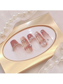 ネイルポット(Nail Pot)/グラデーション チェックネイル