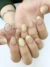 クリア(Clear)/ゼブラ柄フレンチ