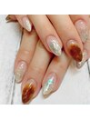 べっこう×ラメ