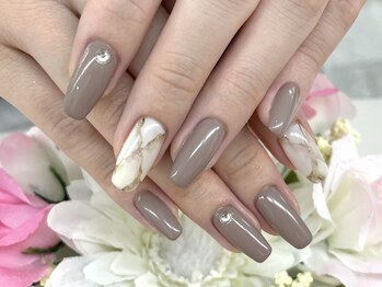 ディーネイル 四条烏丸(D-nail)/【山田】秋カラー×大理石