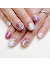 ピオニーネイル(peony nail)/大人ツイード
