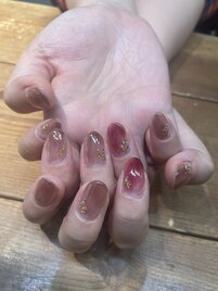 ニュアンスアート/血色ネイル