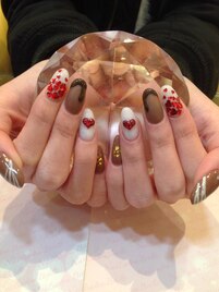 バレンタインネイル