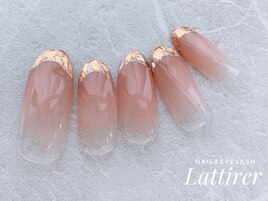 ゴールドガラスフレンチ　グラデ